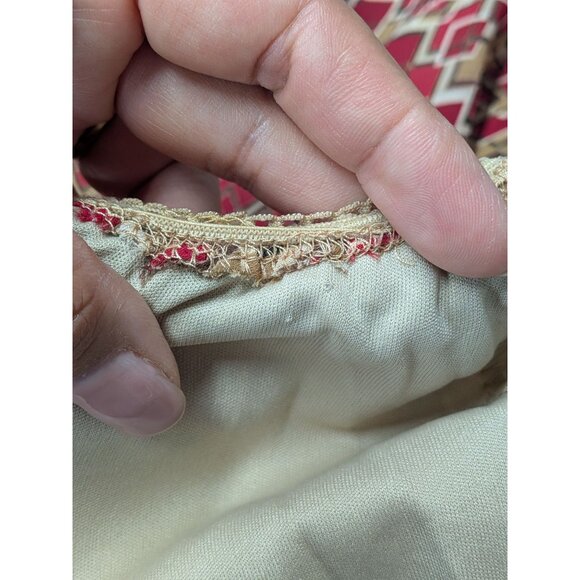 Vintage Windsor Hi Low Skirt Women Size L Geometric Y2K Chiffon Flowy USA Office - Picture 6 of 8